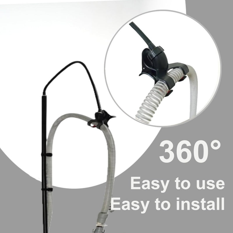 Adjustable CPAP Hose Holder & Lift - Tangle-Free Tube Support with Mask Hook, Fits Any Bedside Space