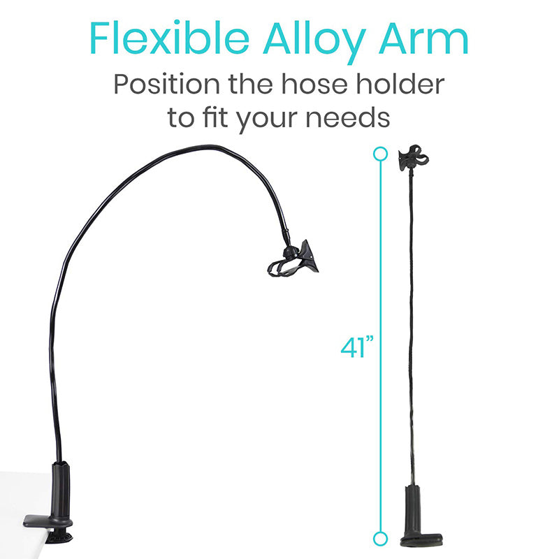 Adjustable CPAP Hose Holder for Bed – Anti-Tangle CPAP Hose Lift & Mask Hanger with Clamp