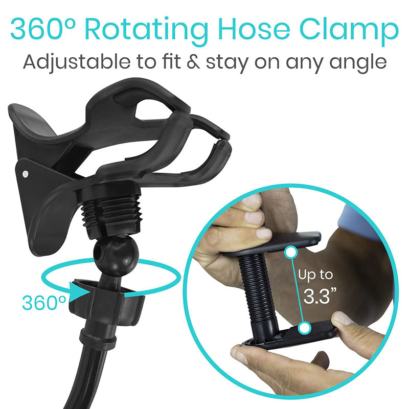 Adjustable CPAP Hose Holder for Bed – Anti-Tangle CPAP Hose Lift & Mask Hanger with Clamp